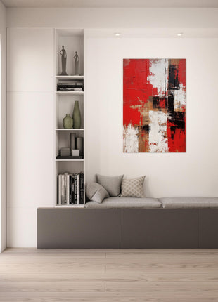 Bold Red Abstract Art Print