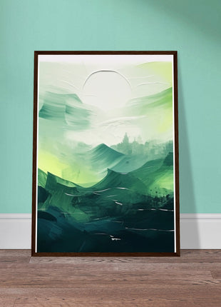 Abstract green painted landscape print (part 2 of 3)