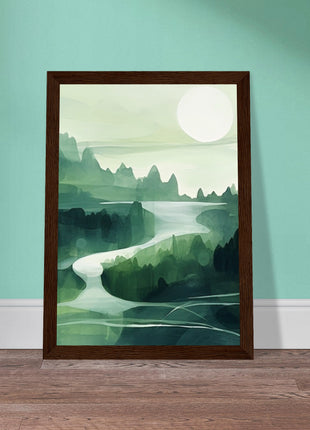 Green abstract landscape poster (part 2 of 3)