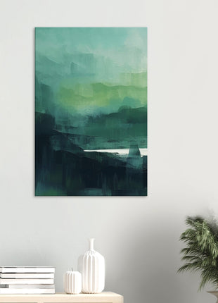 Green abstract sunrise landscape poster (part 1 of 3)