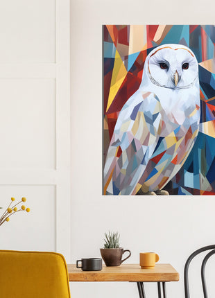 Colorful Owl Poster Embracing Artistic Symmetry