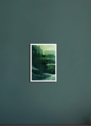 Green abstract landscape poster (Part 1 of 3)