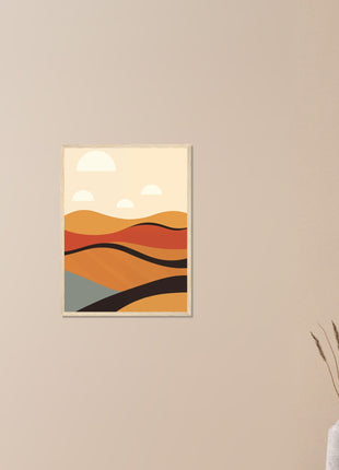 Abstract fall landscape poster