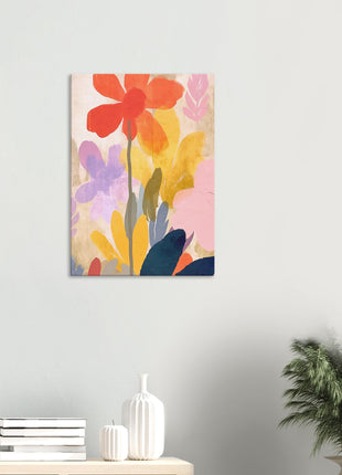 Colorful flower retro poster