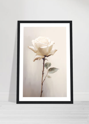 White rose painting