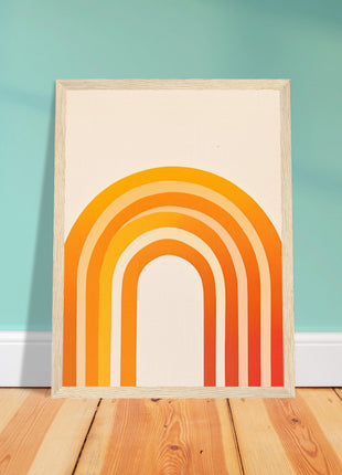 Retro rainbow archway poster