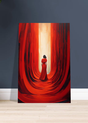 Lady in red poster