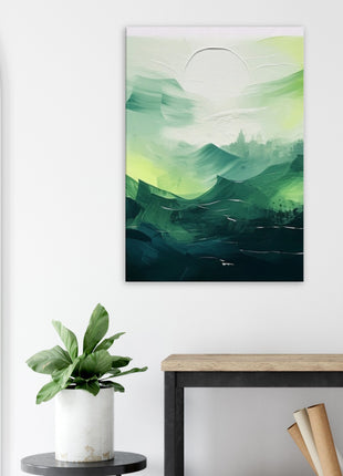 Abstract green painted landscape print (part 2 of 3)