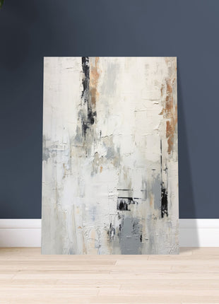 White abstract painting poster