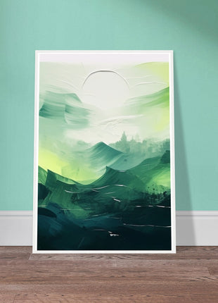 Abstract green painted landscape print (part 2 of 3)