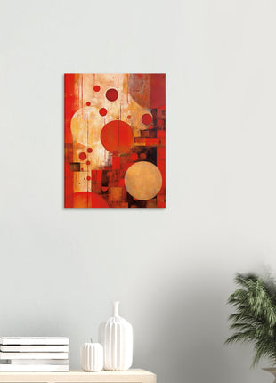 Rode abstracte poster