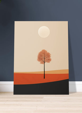 Fall sun landscape poster