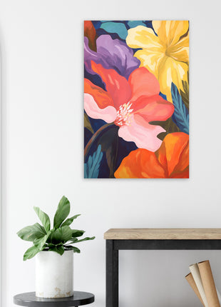 Retro flower poster