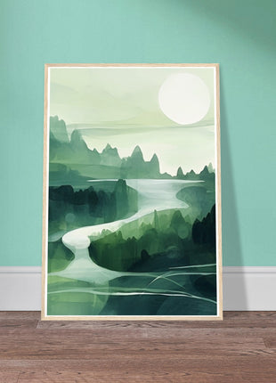 Green abstract landscape poster (part 2 of 3)