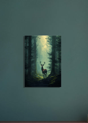 Deer in the woods poster