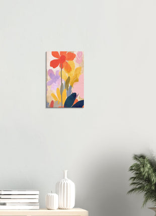 Colorful flower retro poster