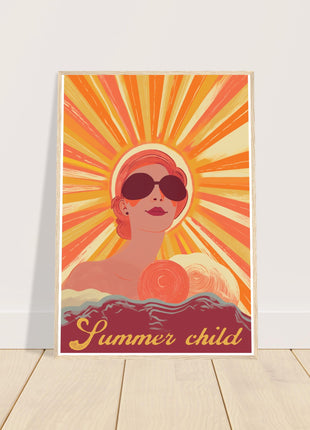 Summer child retro poster