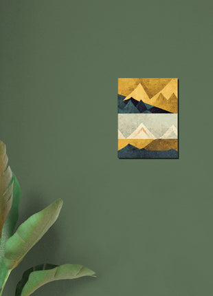 Abstract Mountain Poster - Yellow tones