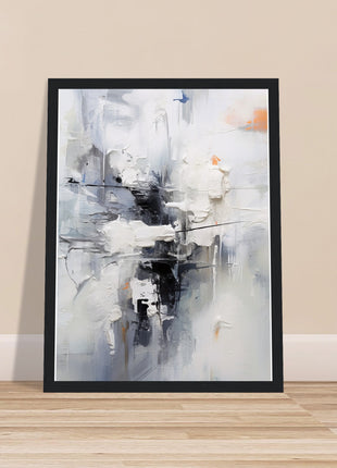 Monochrome Symphony: Abstract Painting in Shades of Grey, White, and Black