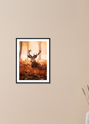 Hirsch im Herbst-Holz-Poster