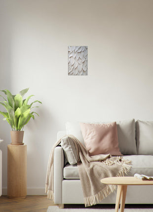 White 3D leaves poster