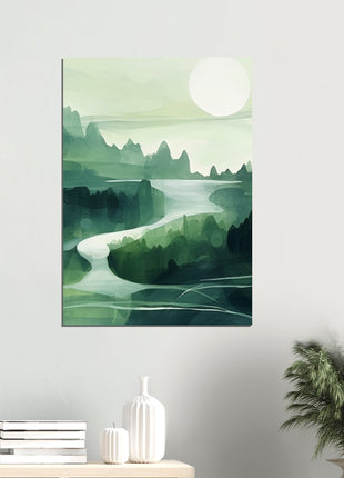 Green abstract landscape poster (part 2 of 3)