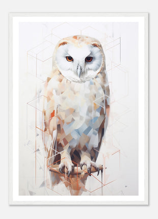 Geomagical Owl Poster : A Captivating Blend of Geometry and Nature