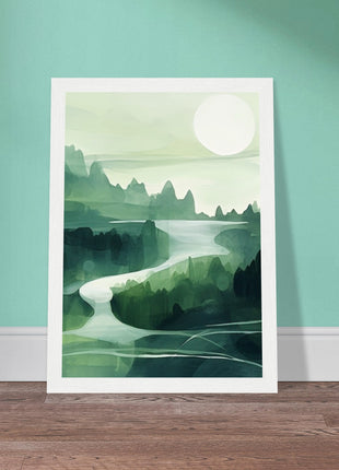 Green abstract landscape poster (part 2 of 3)