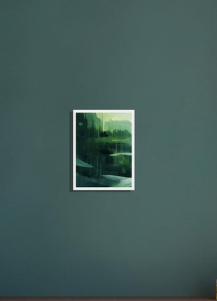 Green abstract landscape poster (Part 1 of 3)