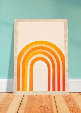 Retro rainbow archway poster