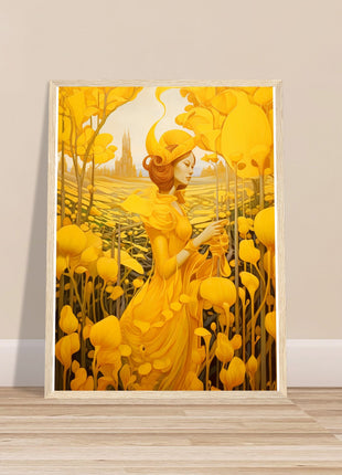 Yellow surrealistic poster