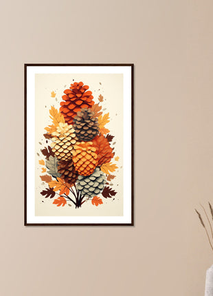 Pinecone modern fall poster