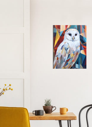 Colorful Owl Poster Embracing Artistic Symmetry