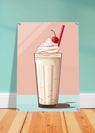 Vintage milkshake kitchen poster