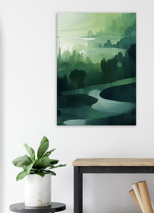 Green abstract landscape poster (part 3 of 3)