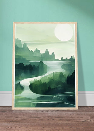 Green abstract landscape poster (part 2 of 3)