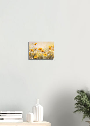 Yellow field of flowers poster