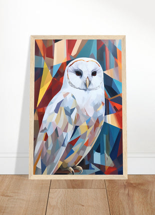 Colorful Owl Poster Embracing Artistic Symmetry