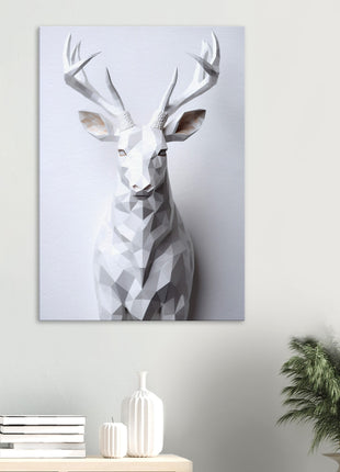 Geometric 3D deer poster