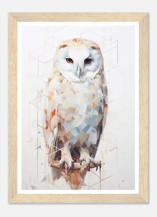 Geomagical Owl Poster : A Captivating Blend of Geometry and Nature