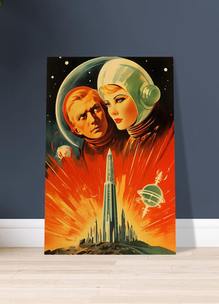 Affiche vintage futuriste