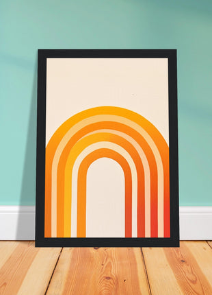 Retro rainbow archway poster