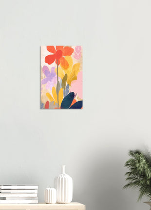 Colorful flower retro poster