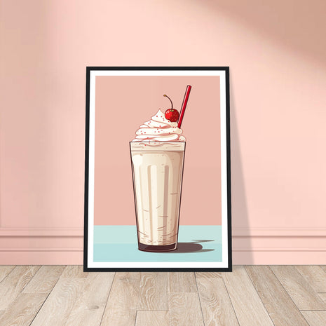 Vintage Classic Vanilla Milkshake Poster