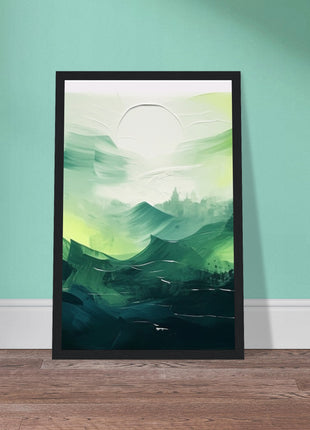 Abstract green painted landscape print (part 2 of 3)