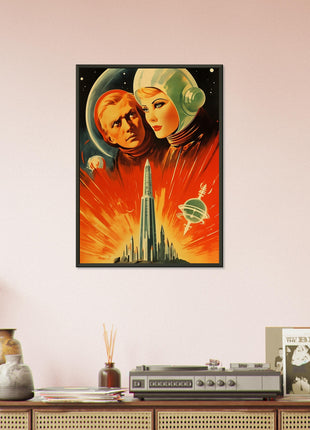 Affiche vintage futuriste