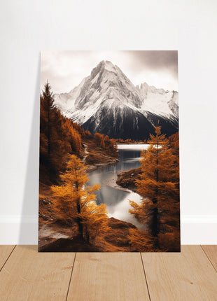 Fall mountain landscape poster