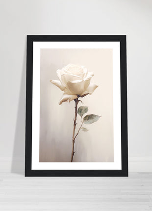 White rose painting