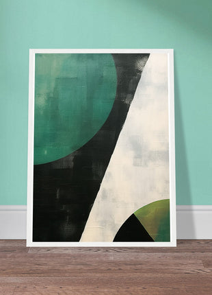 Abstract green geometric poster