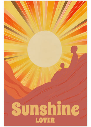 Sunshine lover retro poster